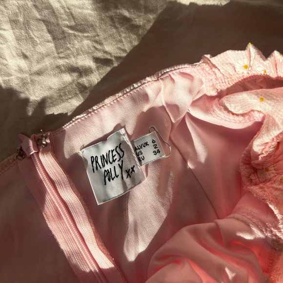 Princess Polly Pink Sunflower Ruffled Mini Dress - Picture 3 of 3